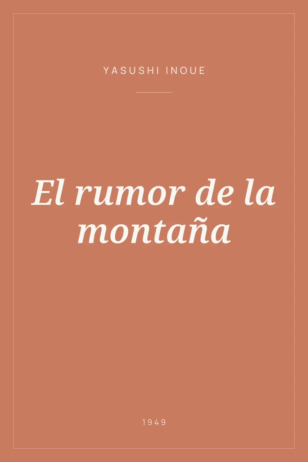 Portada de El rumor de la montaña