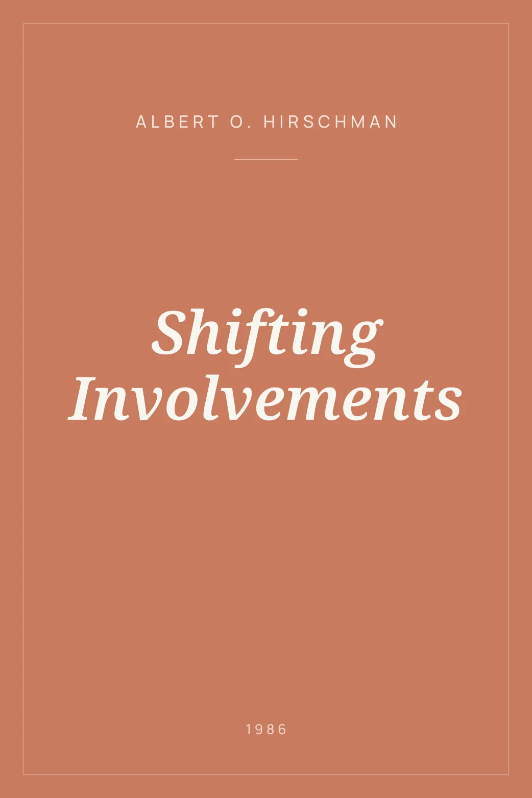 Portada de Shifting Involvements