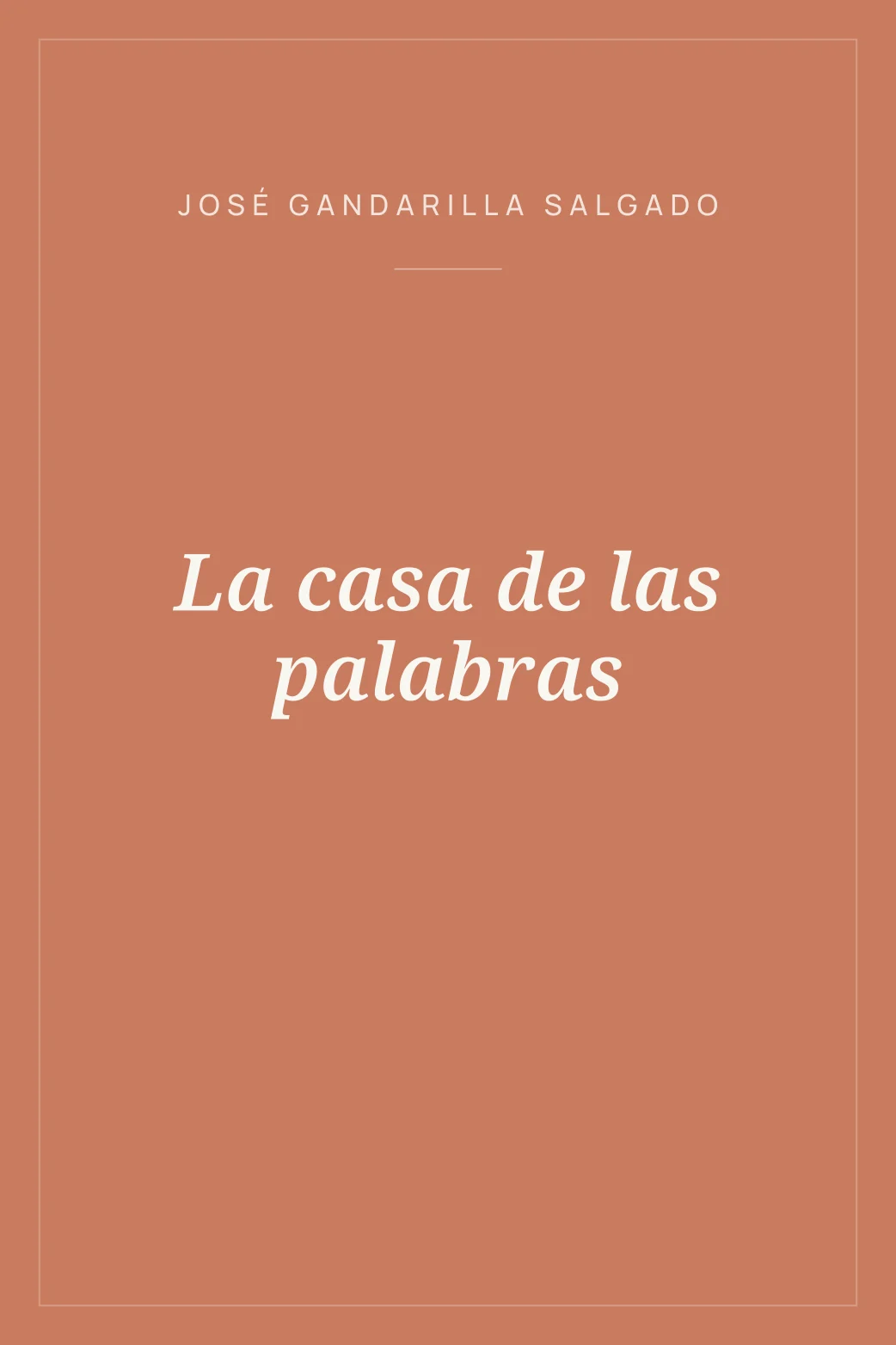 Portada de La casa de las palabras