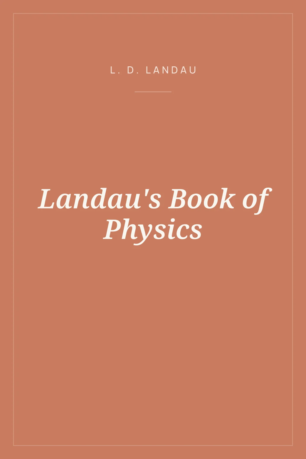 Portada de Landau's Book of Physics