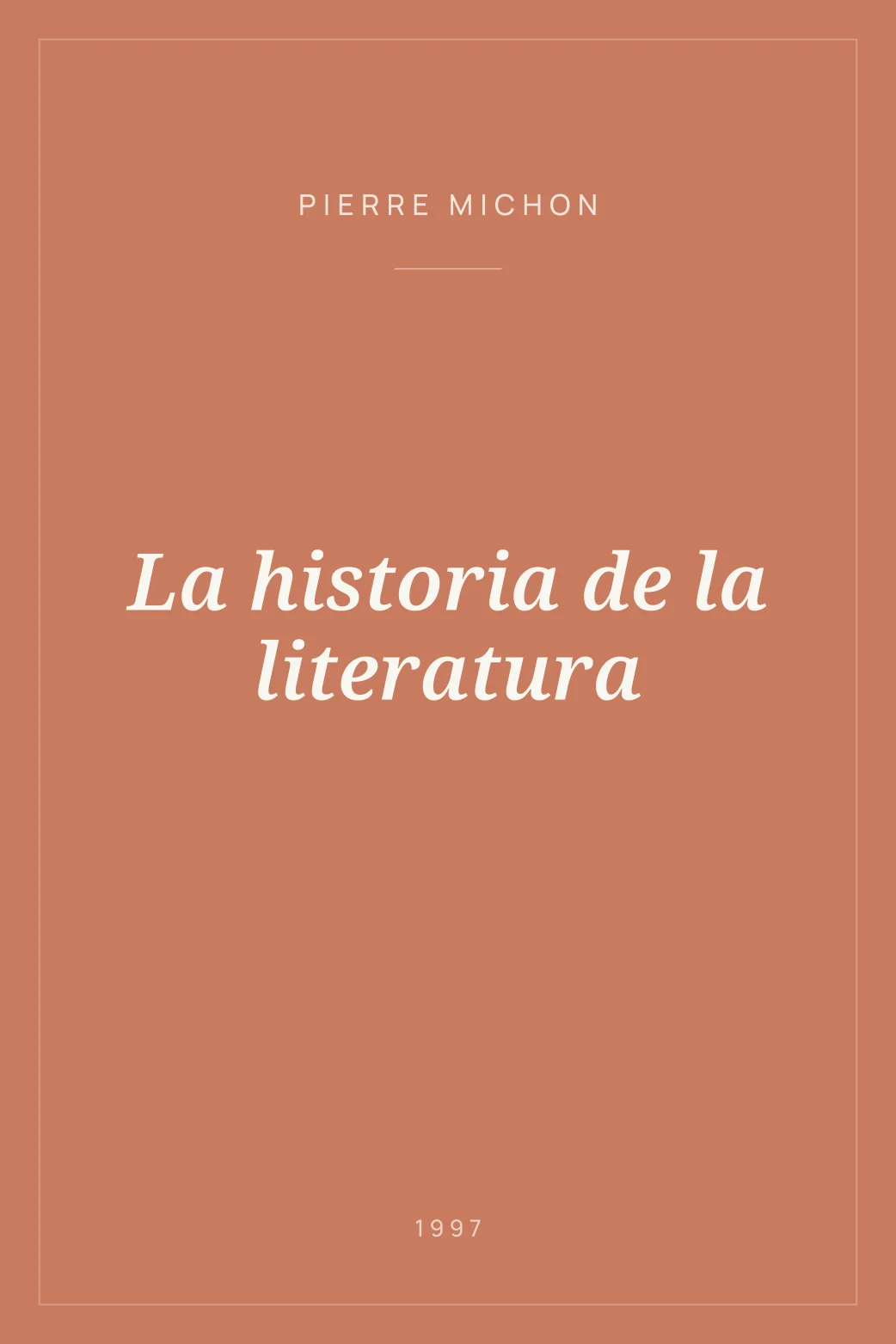 Portada de La historia de la literatura