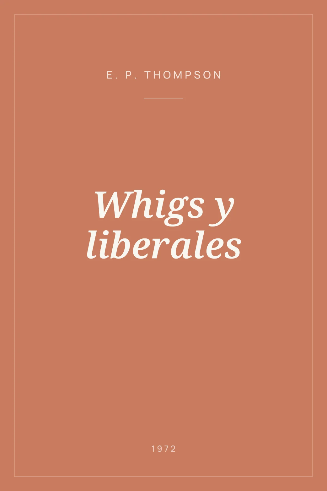 Portada de Whigs y liberales