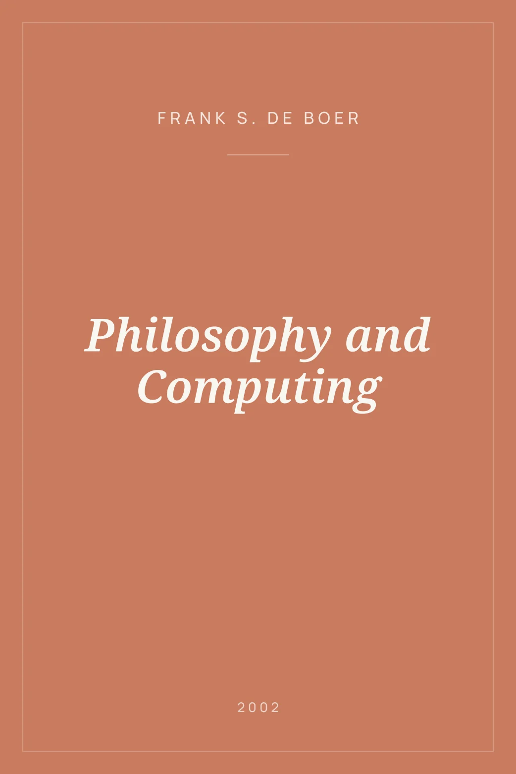 Portada de Philosophy and Computing