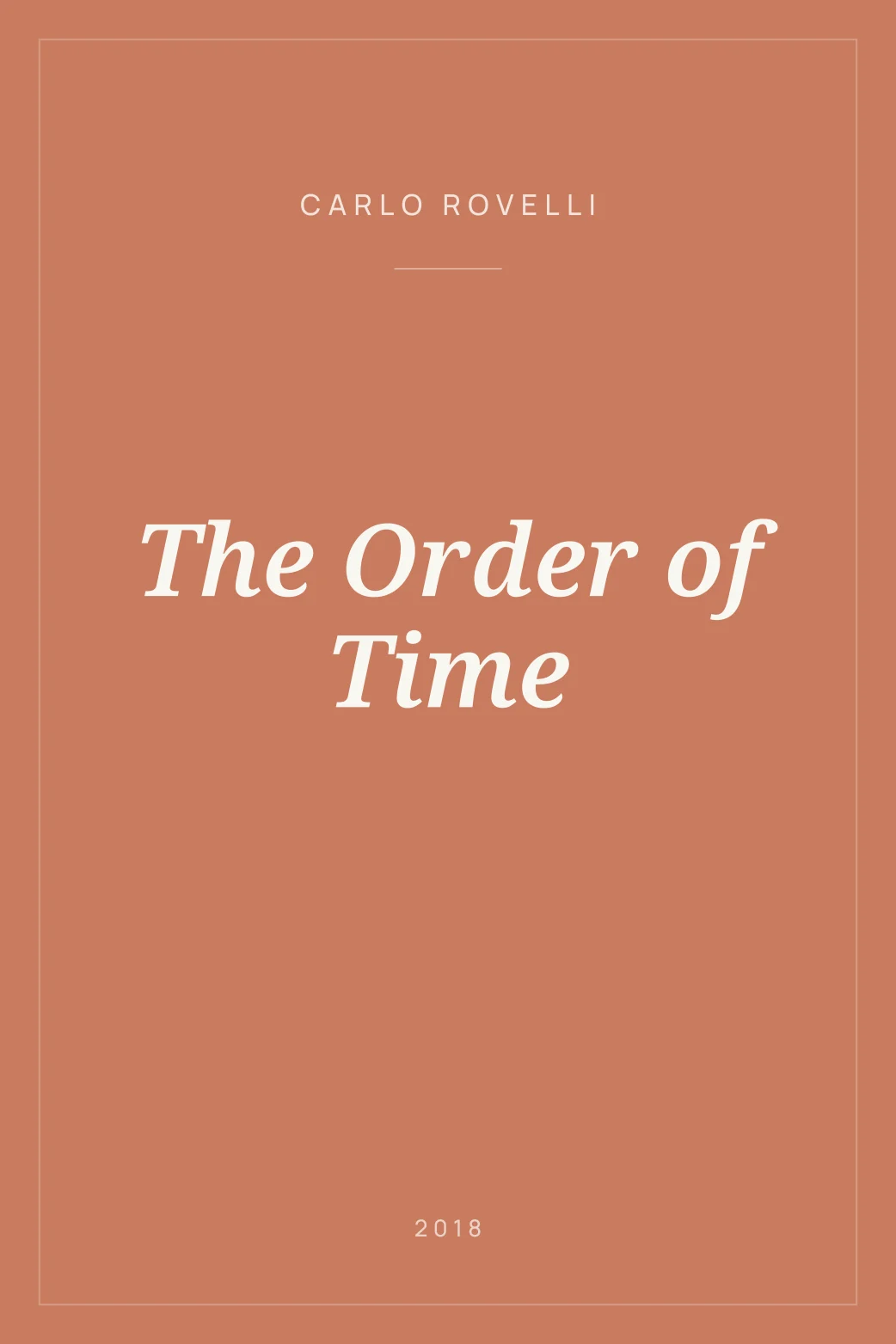 Portada de The Order of Time