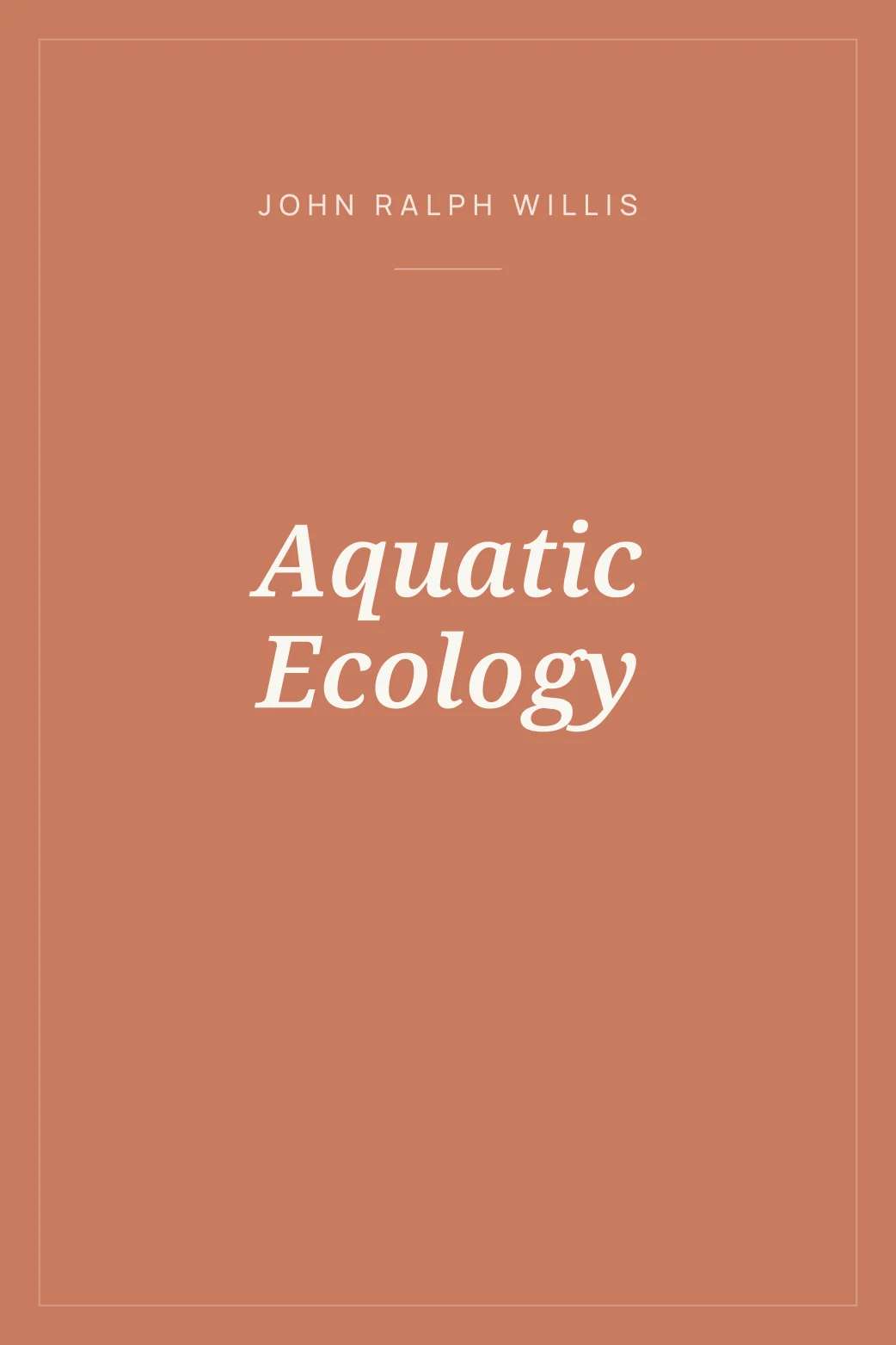 Portada de Aquatic Ecology