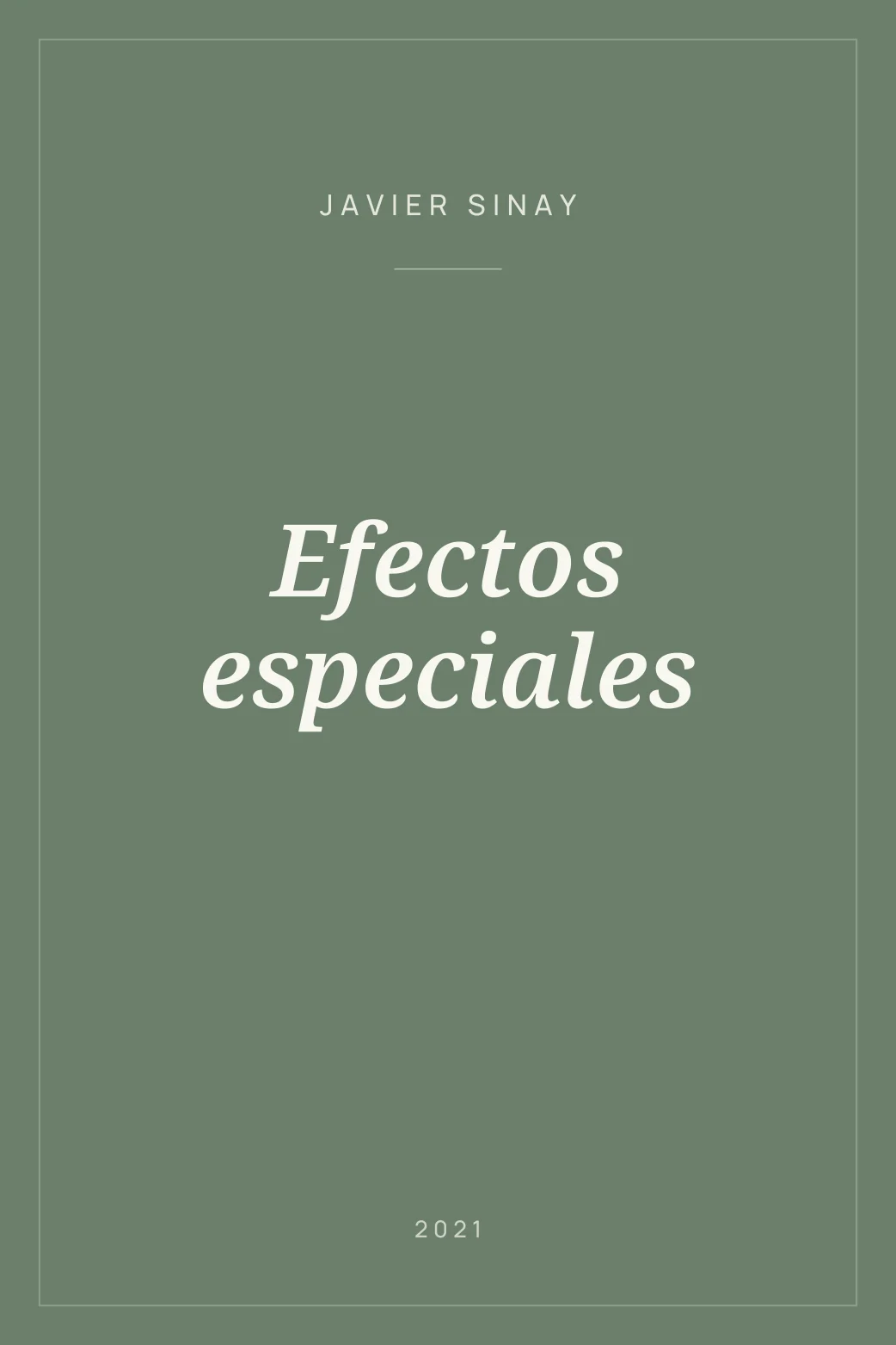 Portada de Efectos especiales