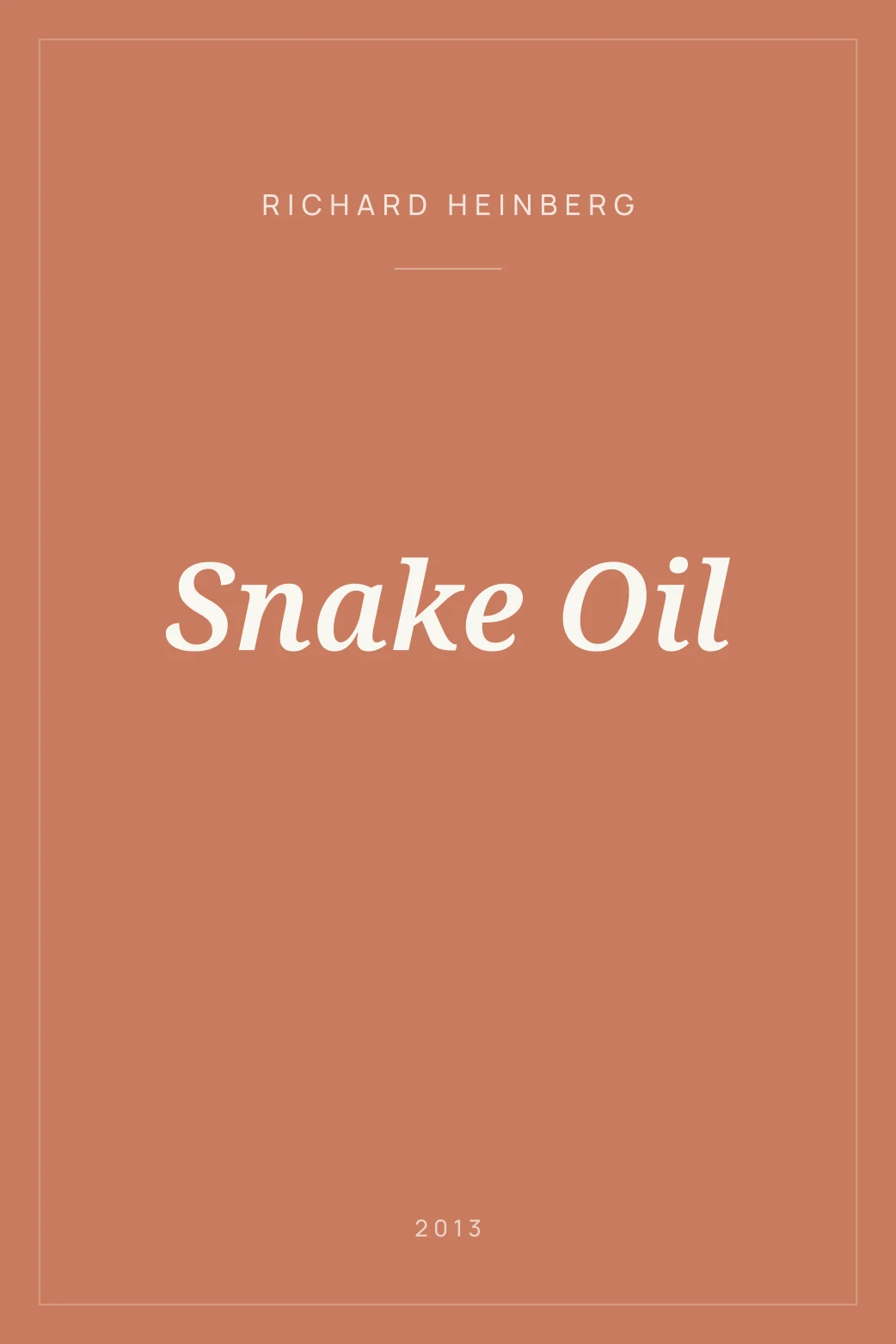Portada de Snake Oil