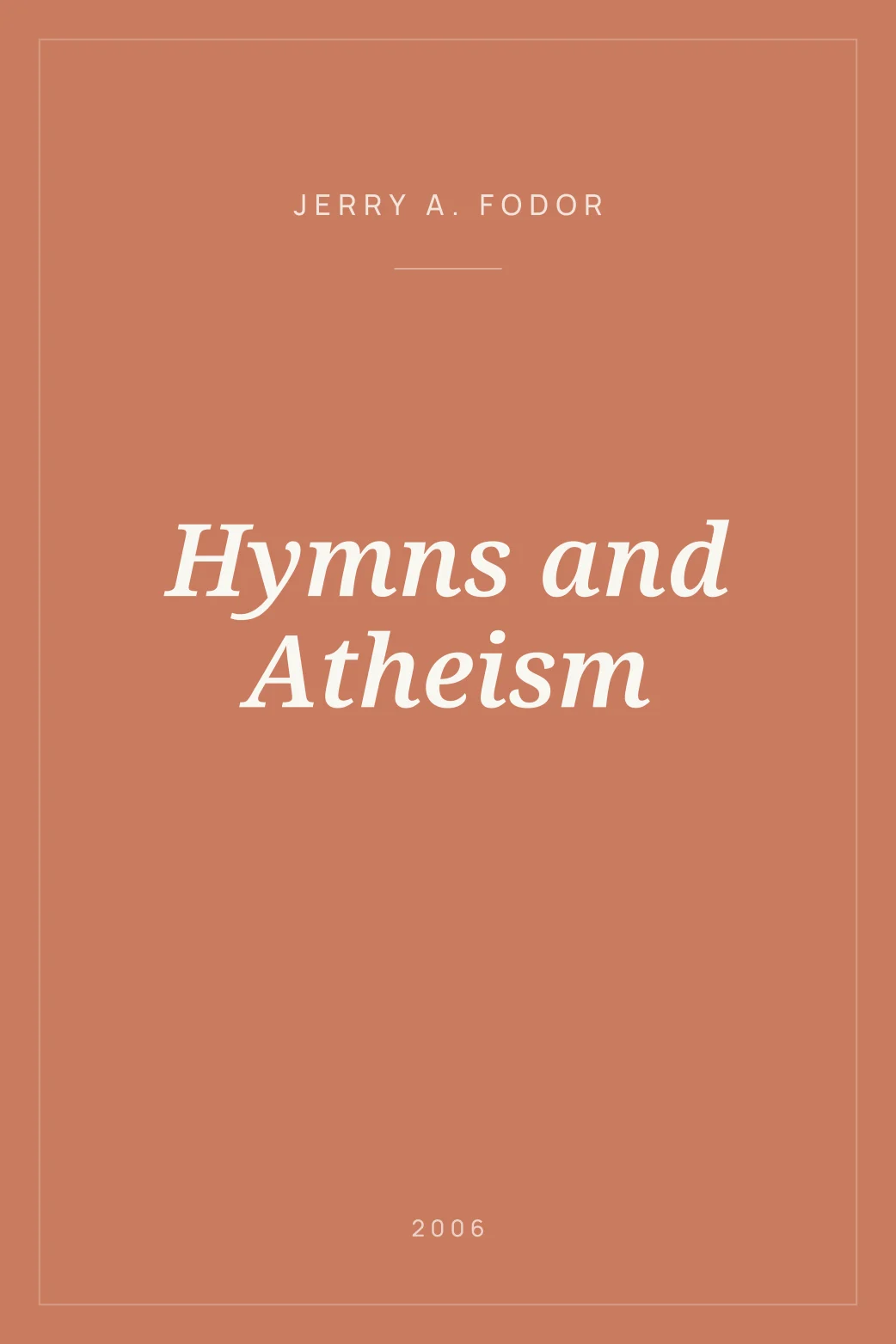 Portada de Hymns and Atheism
