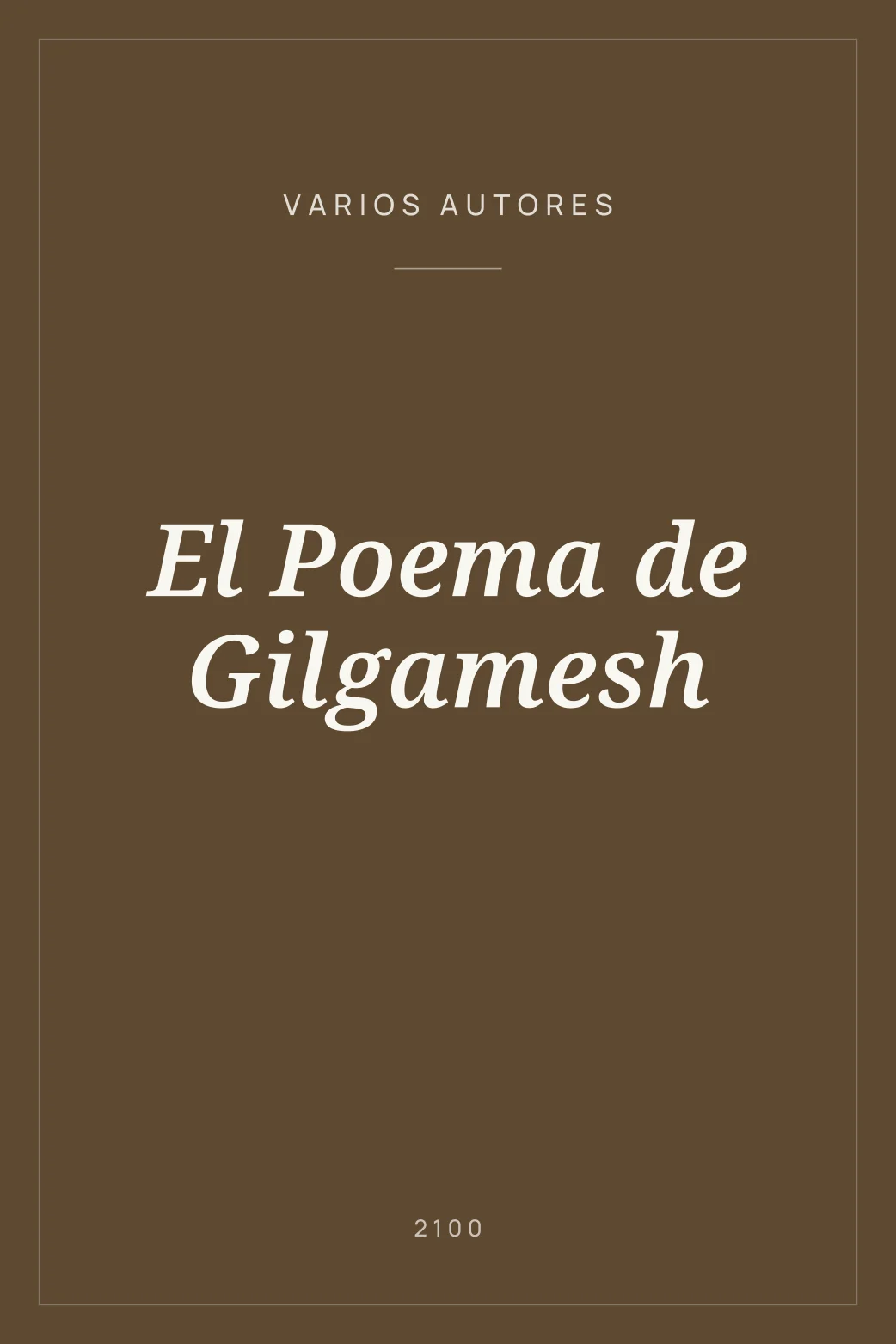 Portada de El Poema de Gilgamesh