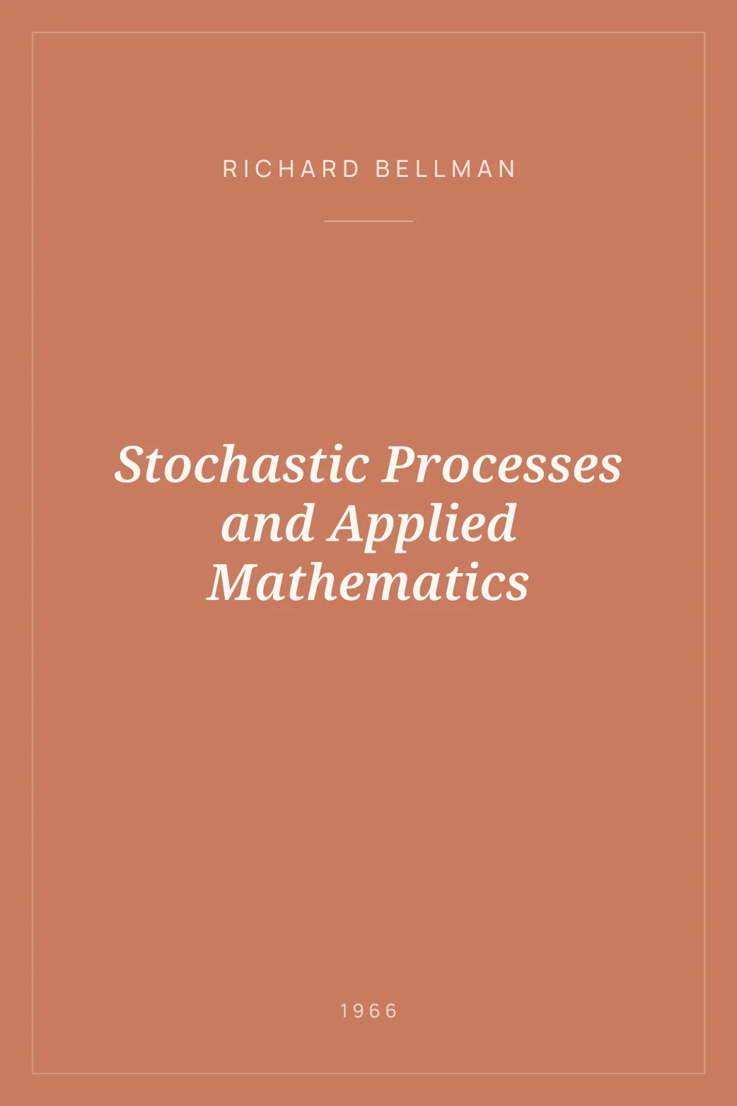Portada de Stochastic Processes and Applied Mathematics
