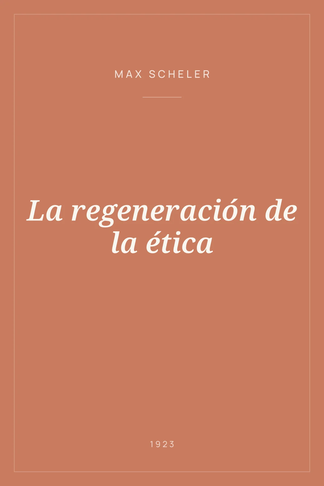 Portada de La regeneración de la ética
