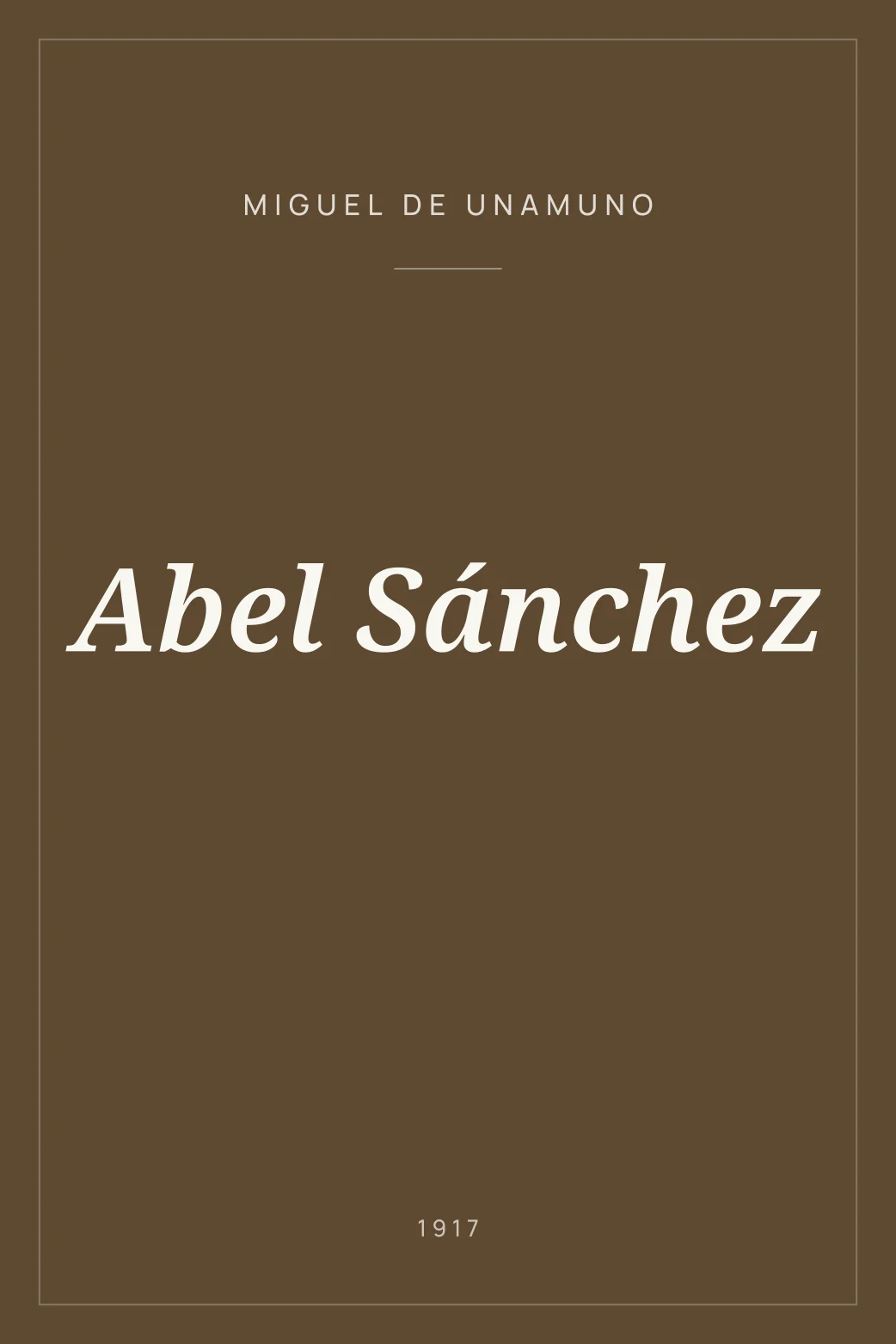 Portada de Abel Sánchez