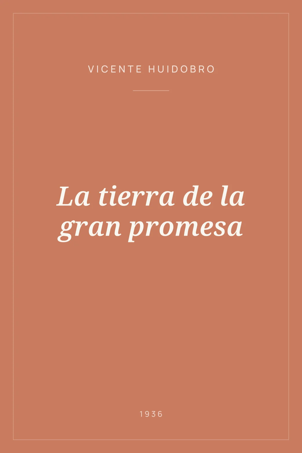 Portada de La tierra de la gran promesa
