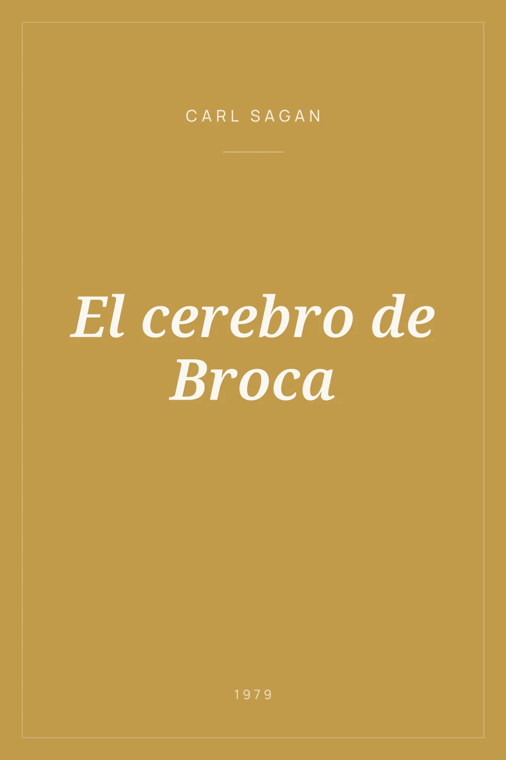 Portada de El cerebro de Broca