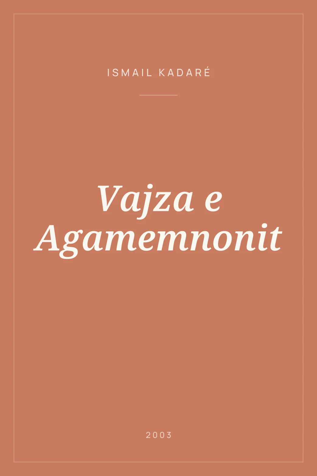 Portada de Vajza e Agamemnonit