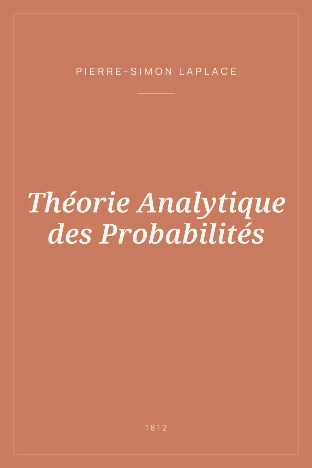 Portada de Théorie Analytique des Probabilités