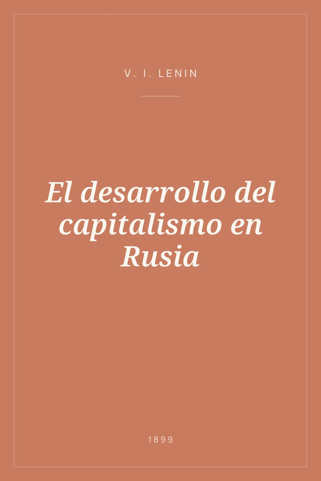Portada de El desarrollo del capitalismo en Rusia