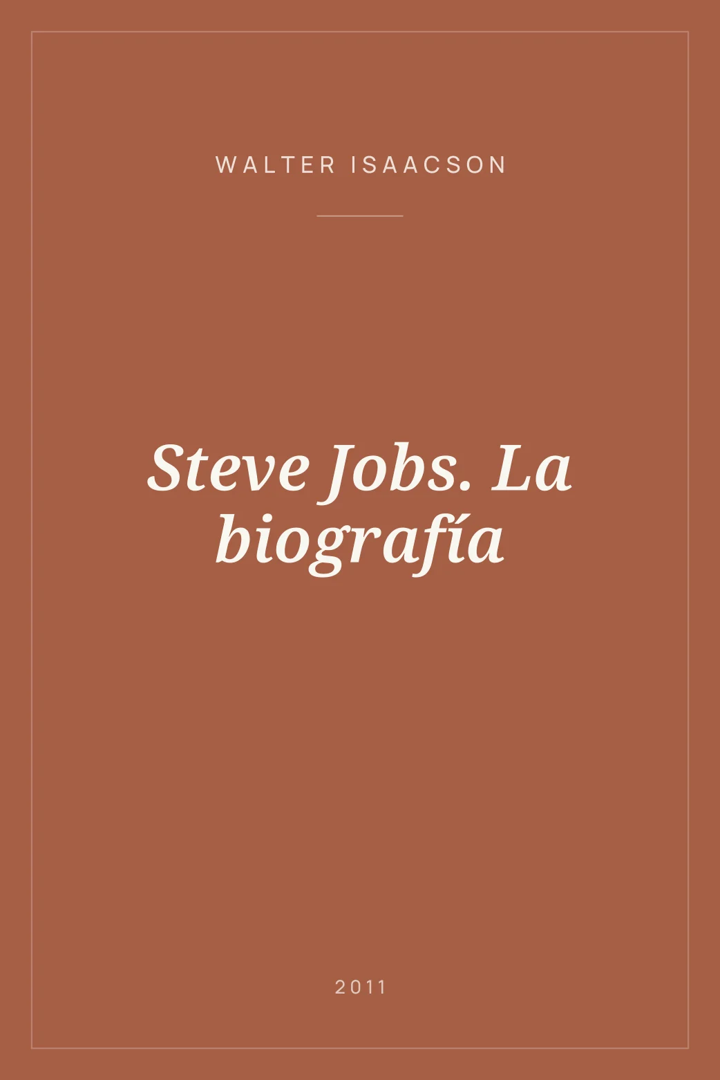 Portada de Steve Jobs. La biografía