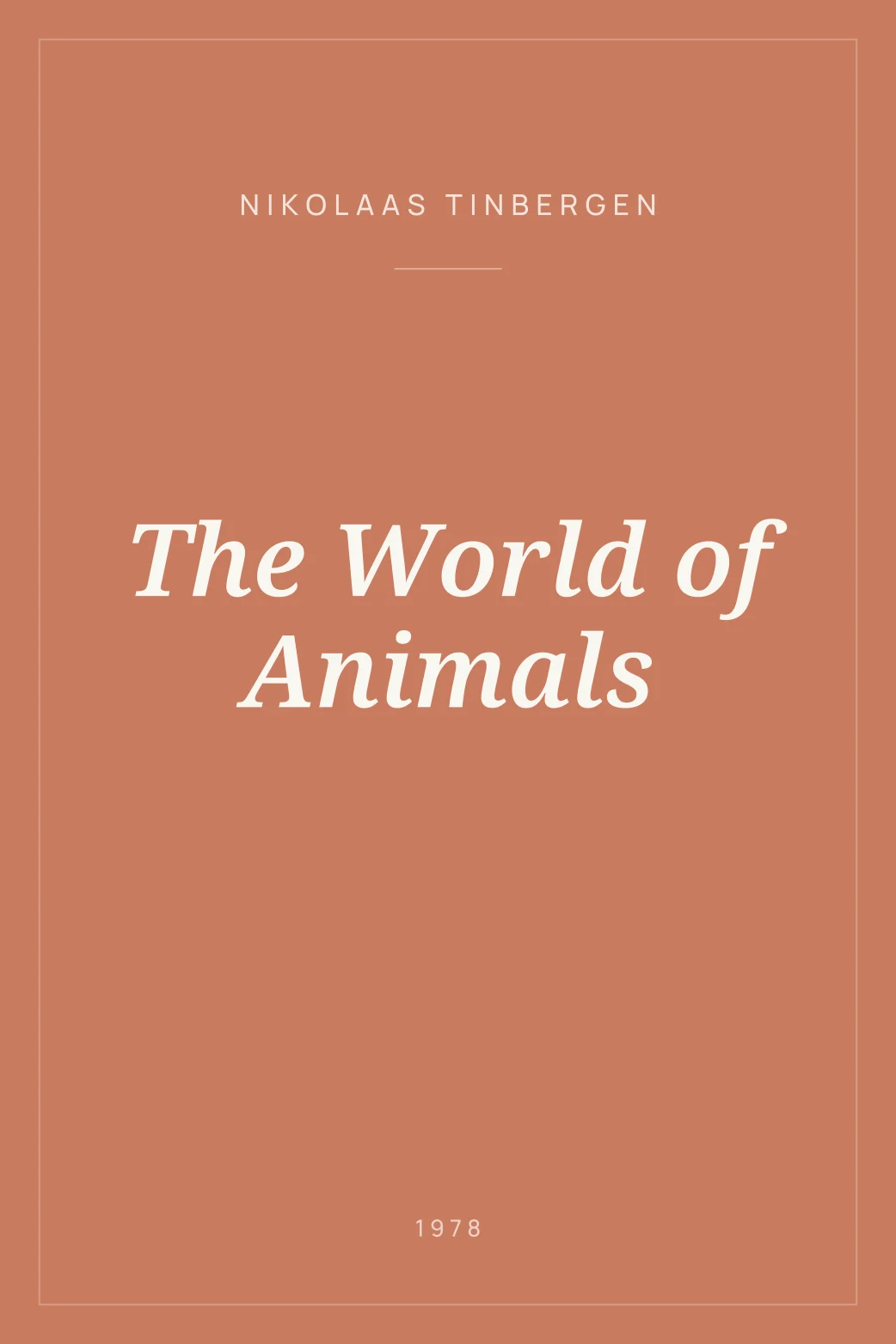 Portada de The World of Animals
