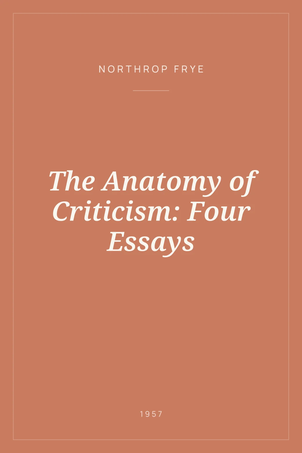 Portada de The Anatomy of Criticism: Four Essays