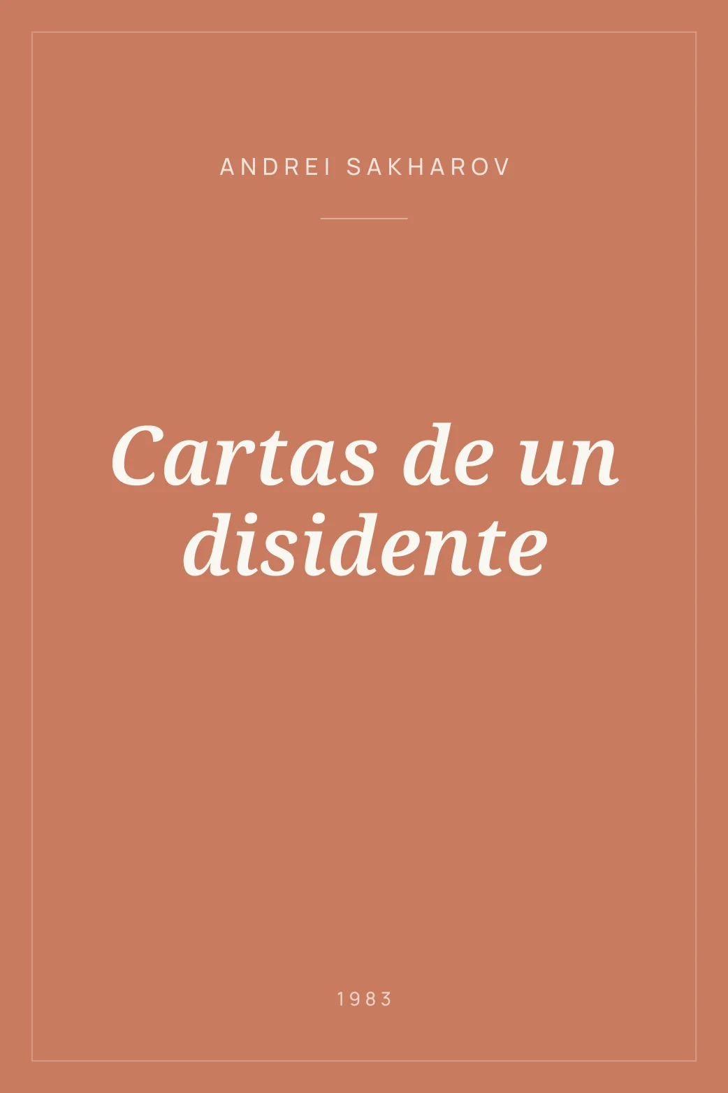 Portada de Cartas de un disidente