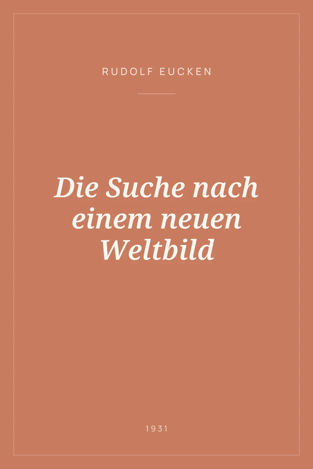 Portada de Die Suche nach einem neuen Weltbild