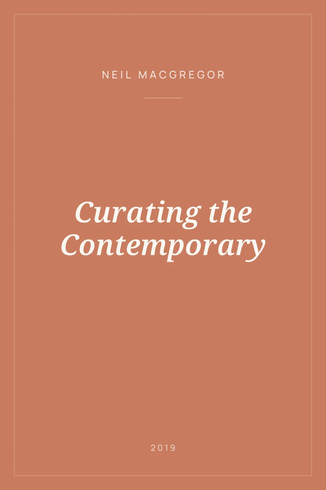 Portada de Curating the Contemporary