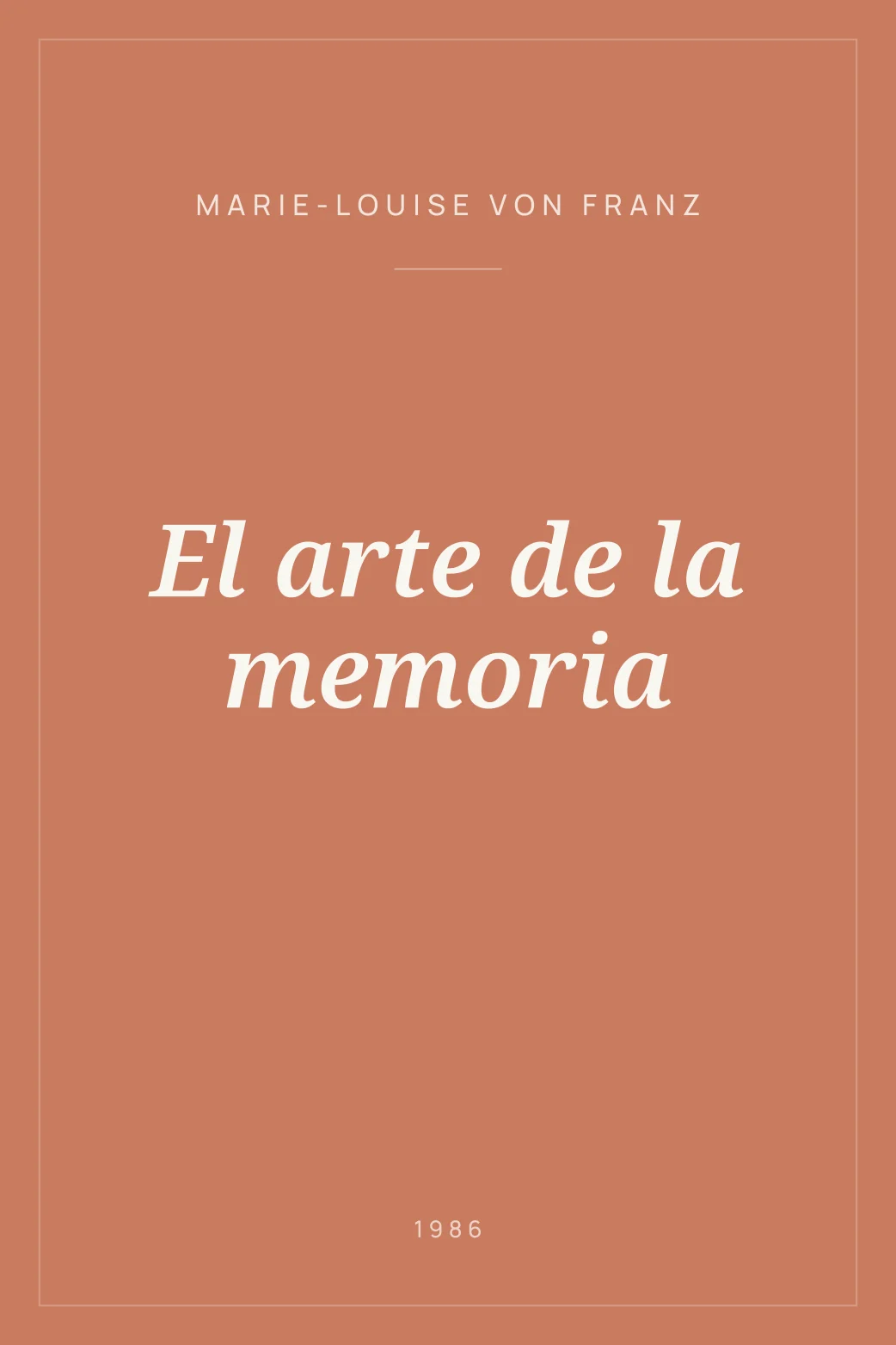 Portada de El arte de la memoria