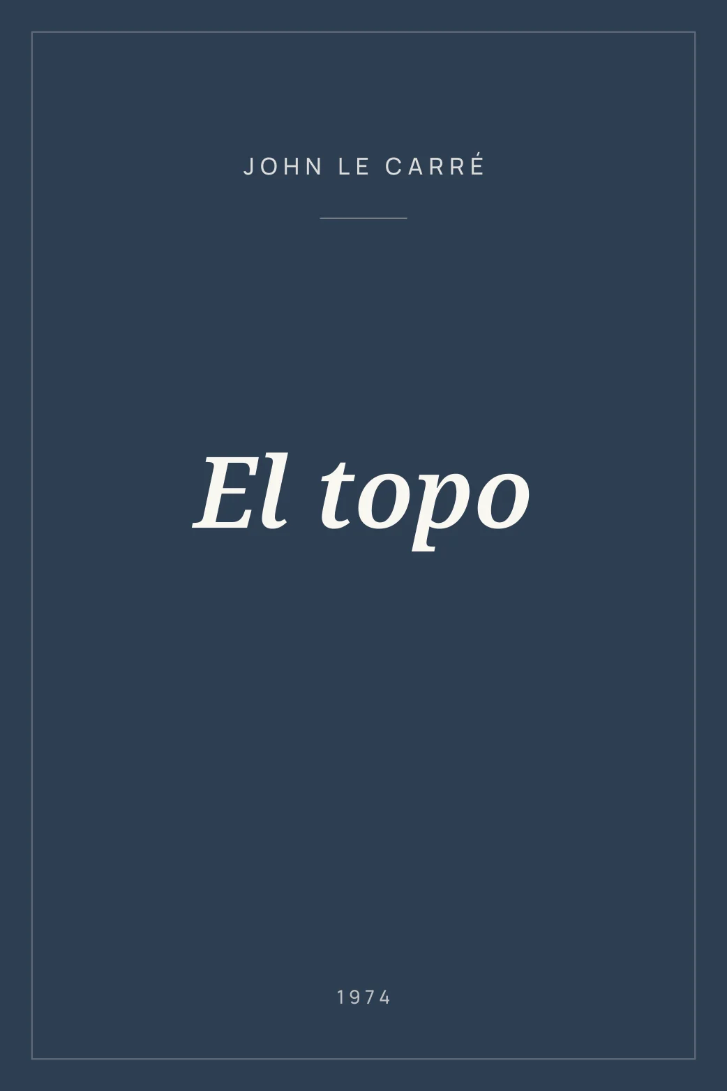 Portada de El topo