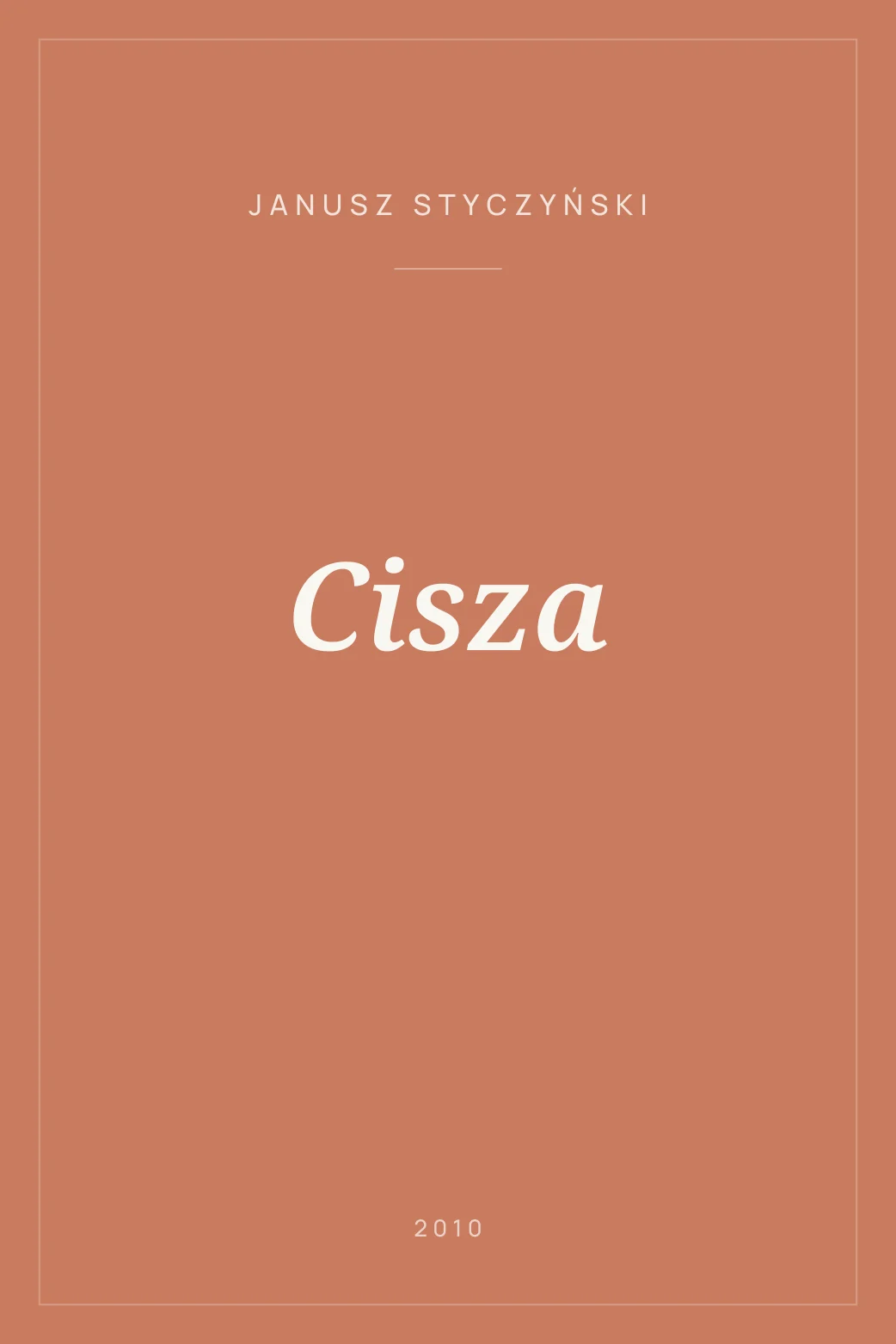 Portada de Cisza