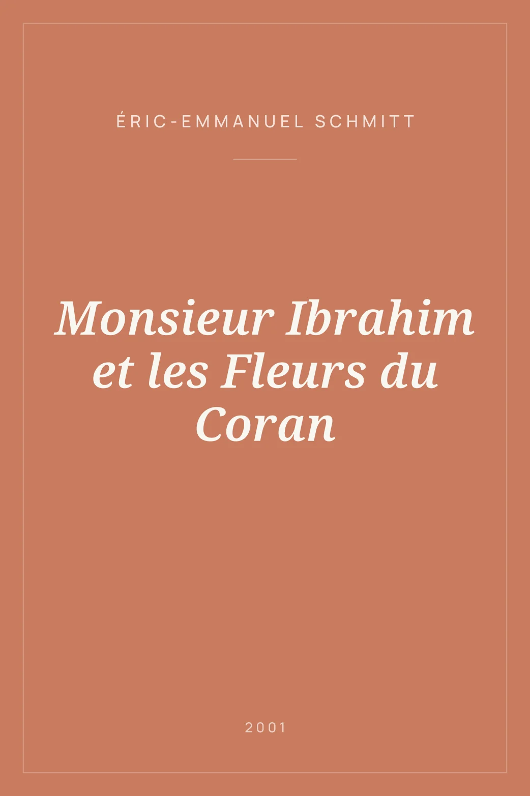 Portada de Monsieur Ibrahim et les Fleurs du Coran