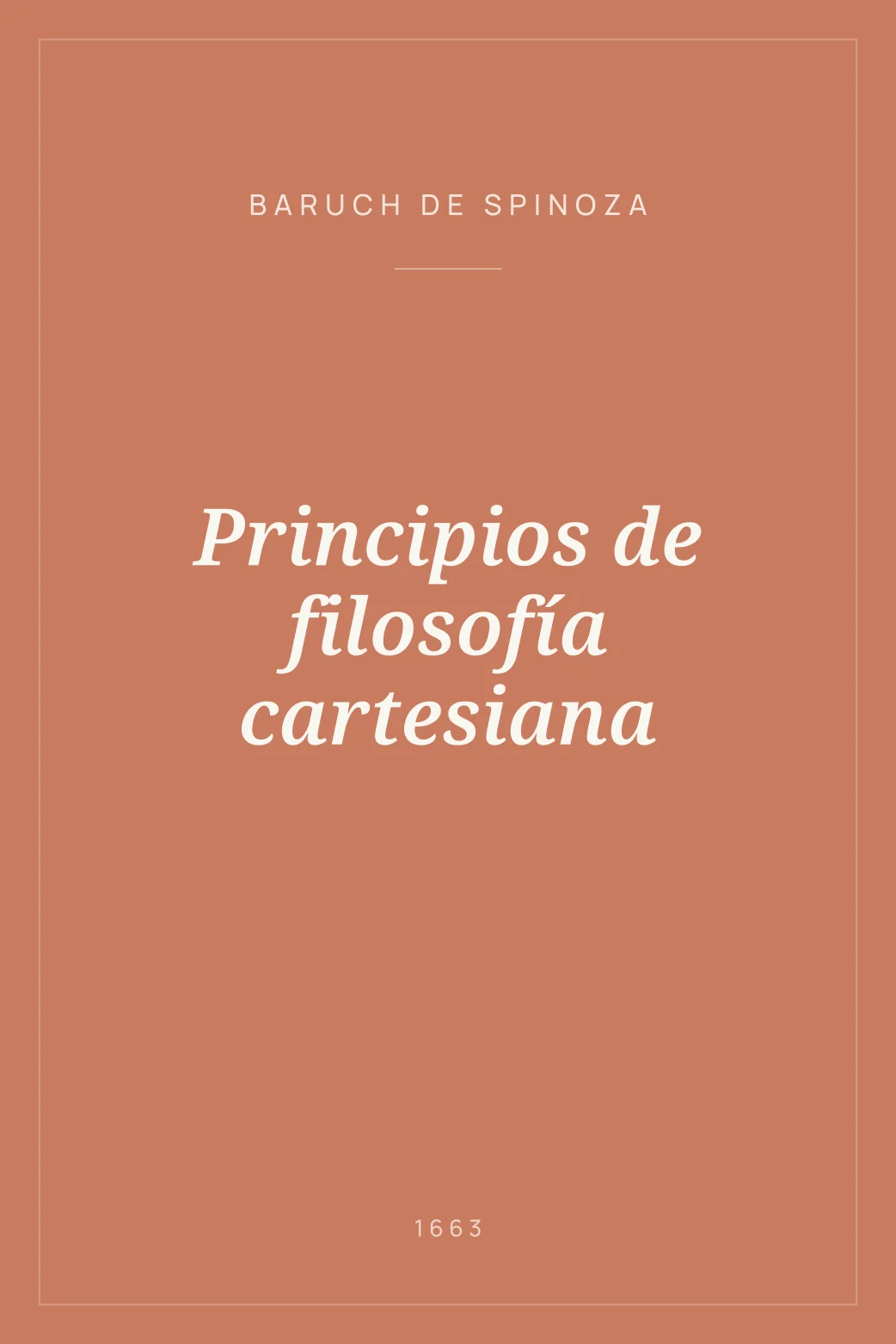 Portada de Principios de filosofía cartesiana