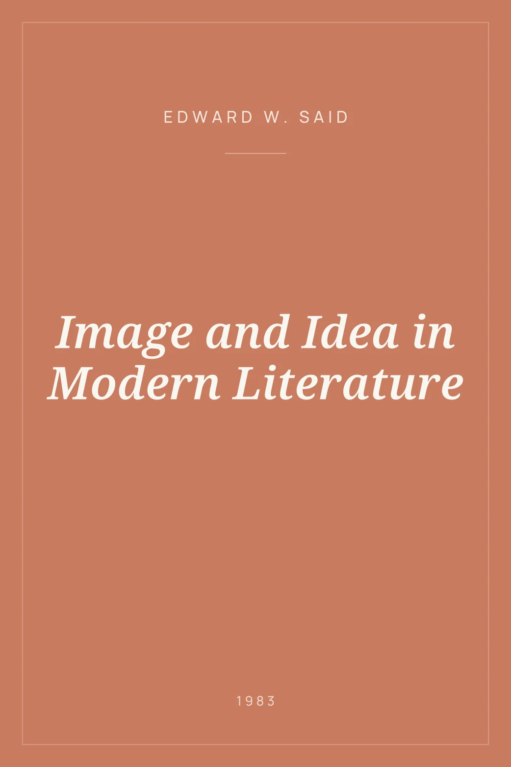 Portada de Image and Idea in Modern Literature