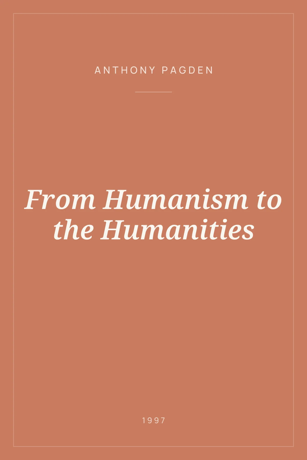 Portada de From Humanism to the Humanities