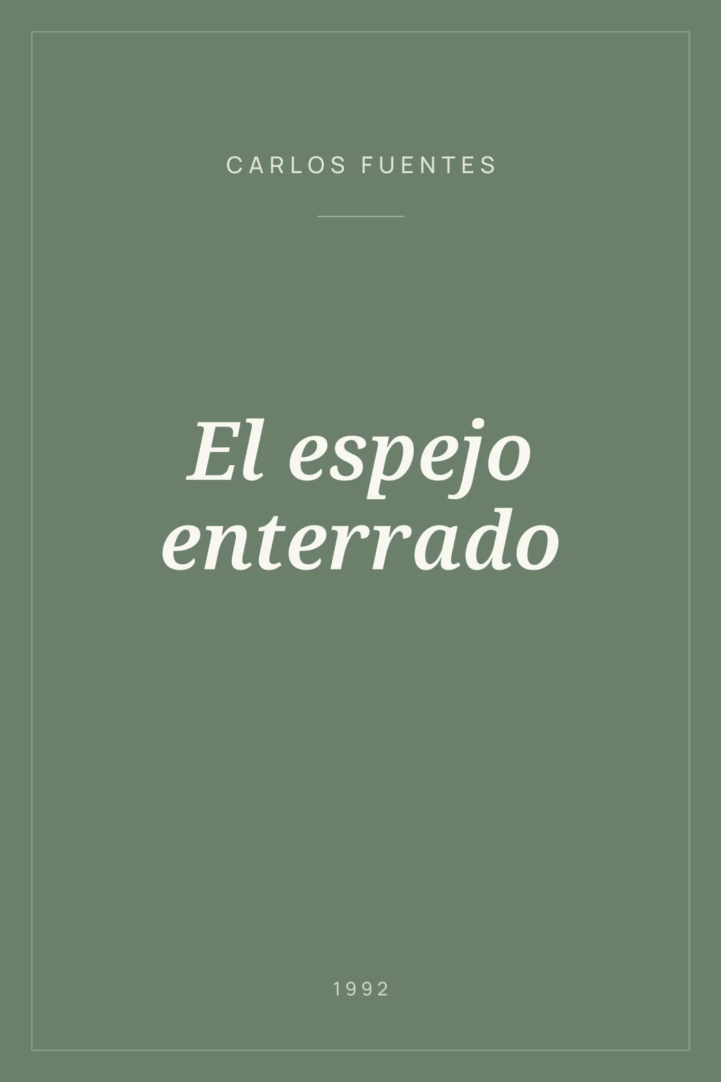 Portada de El espejo enterrado