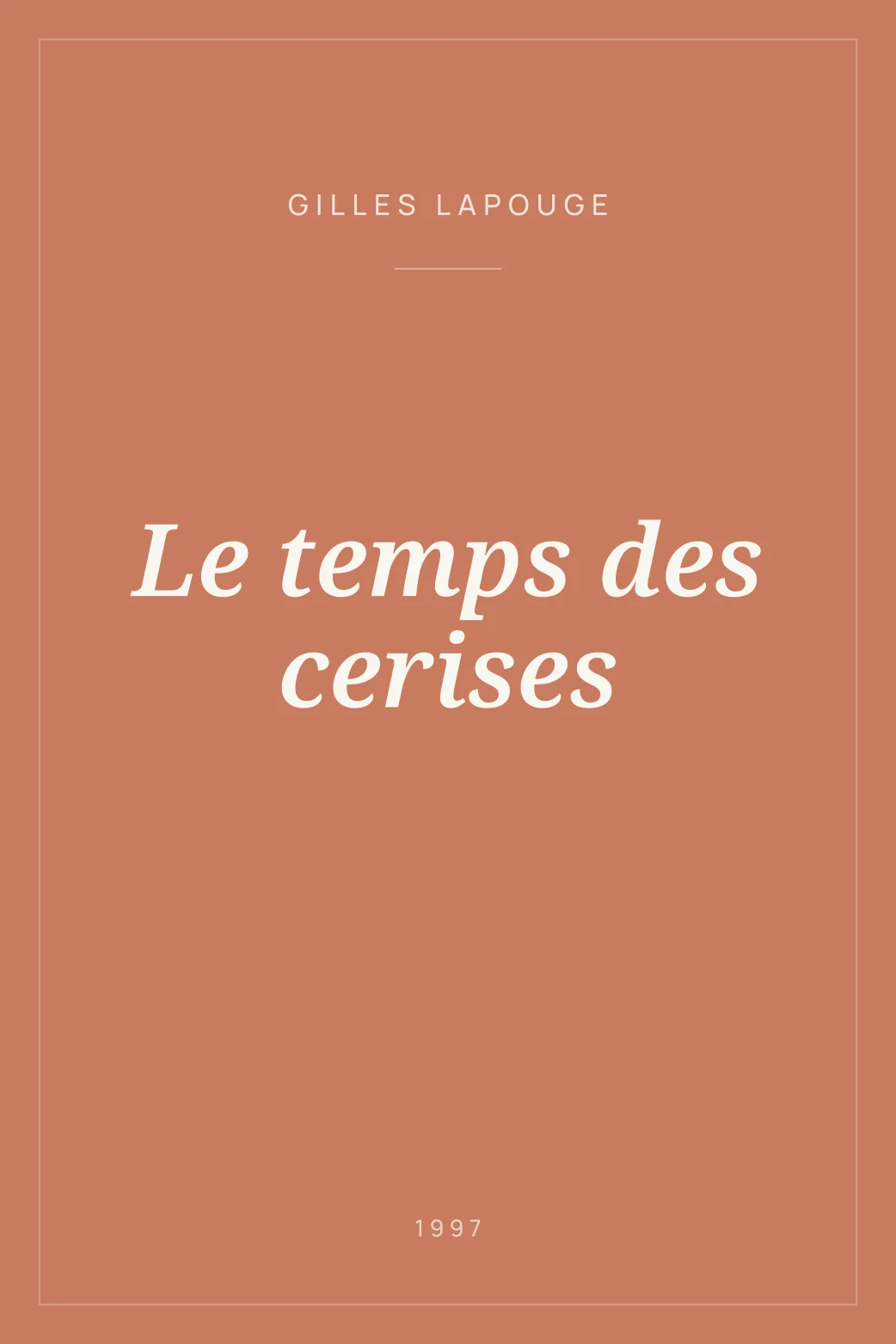 Portada de Le temps des cerises