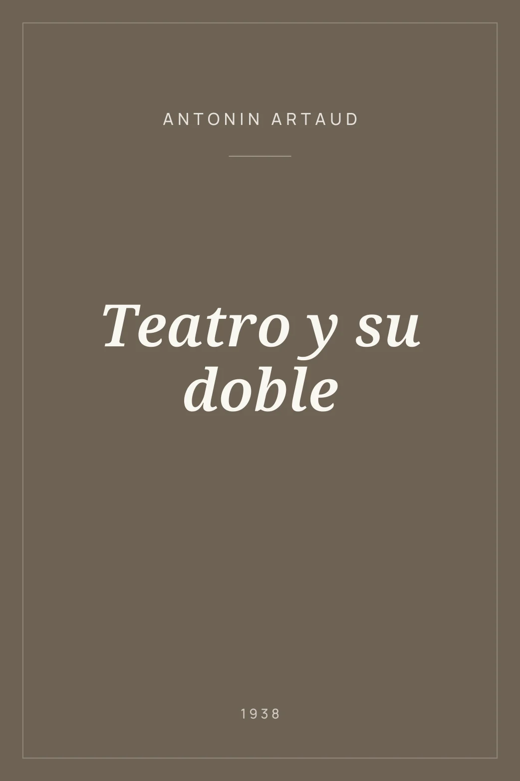 Portada de Teatro y su doble