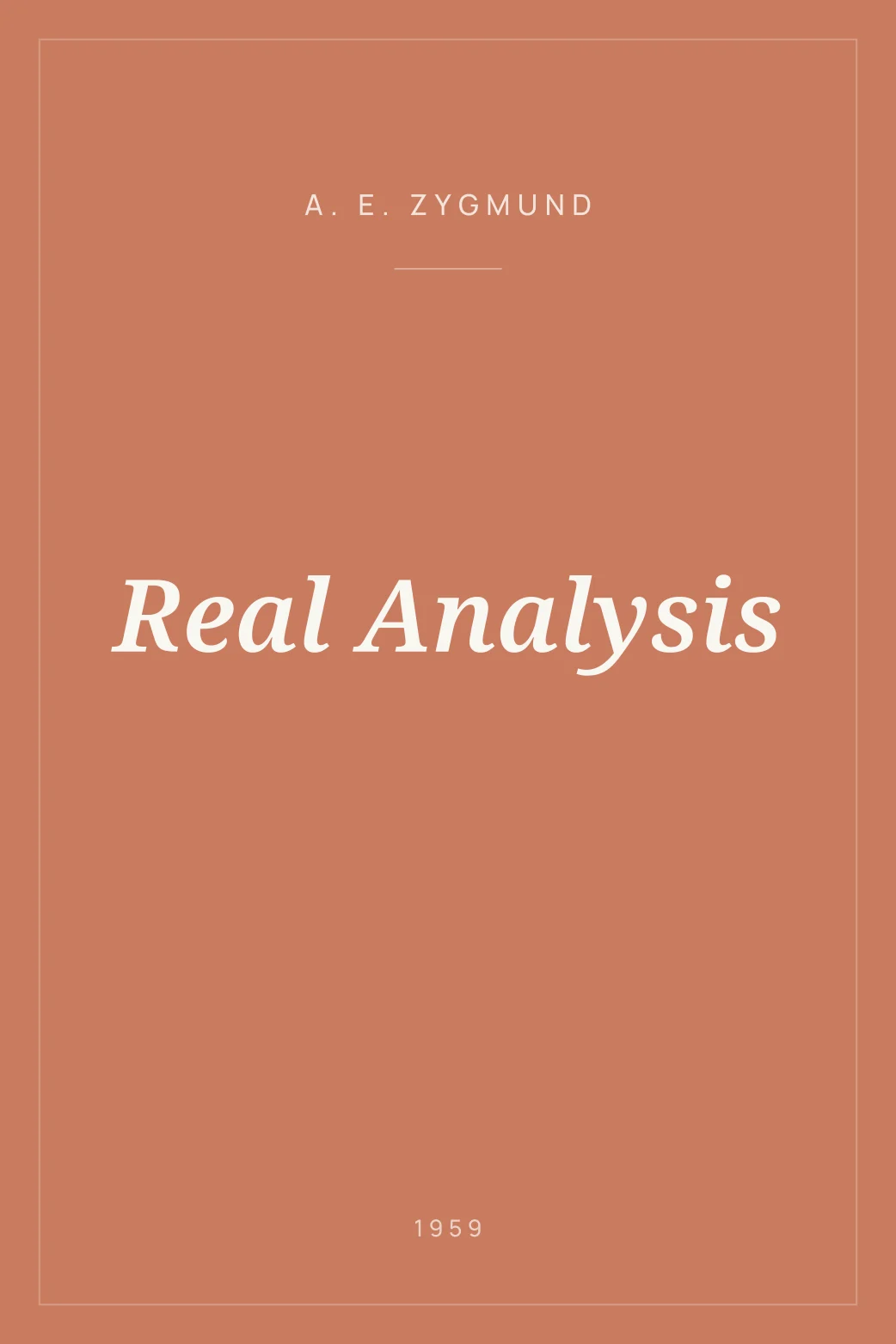 Portada de Real Analysis
