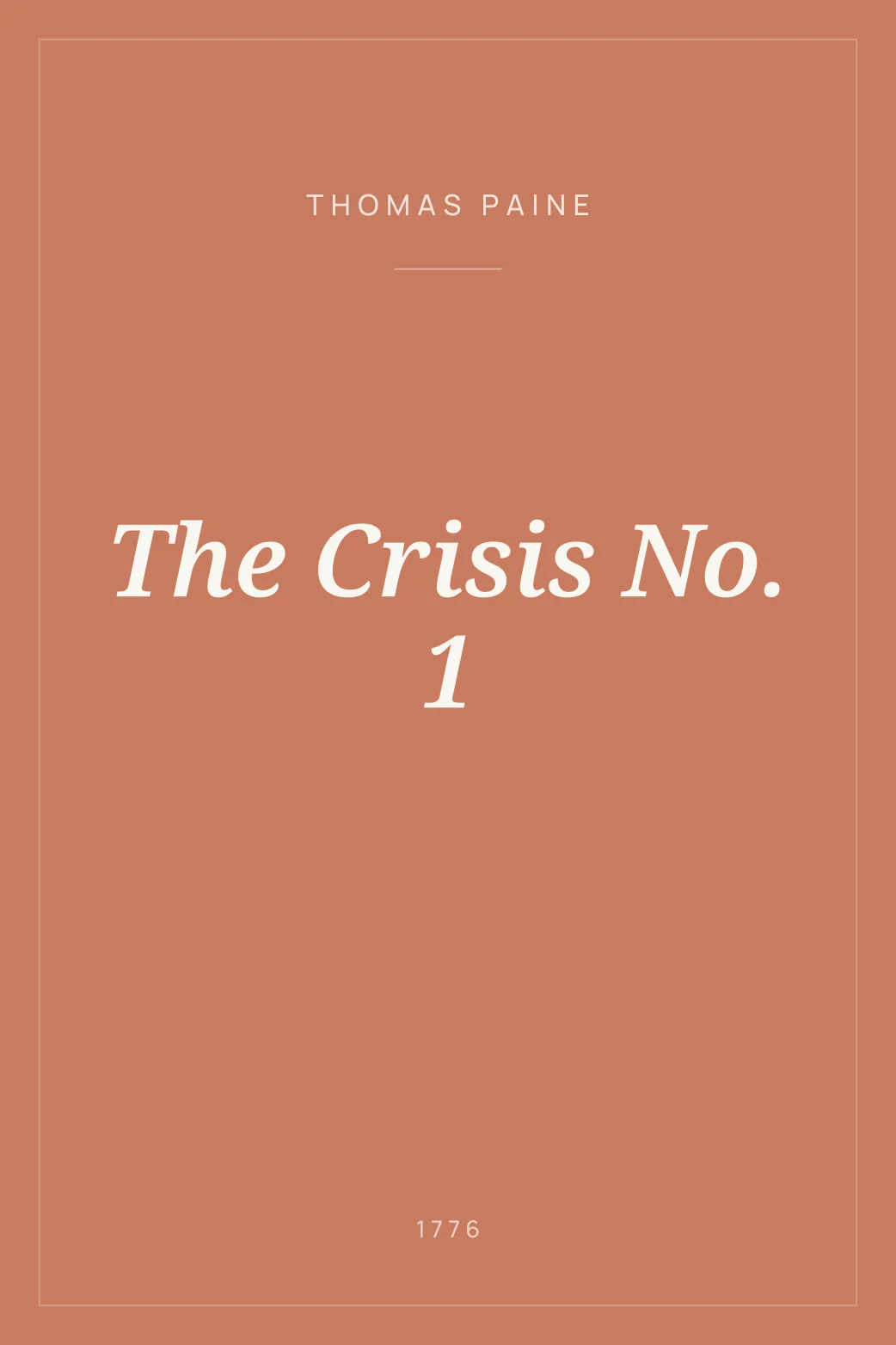 Portada de The Crisis No. 1