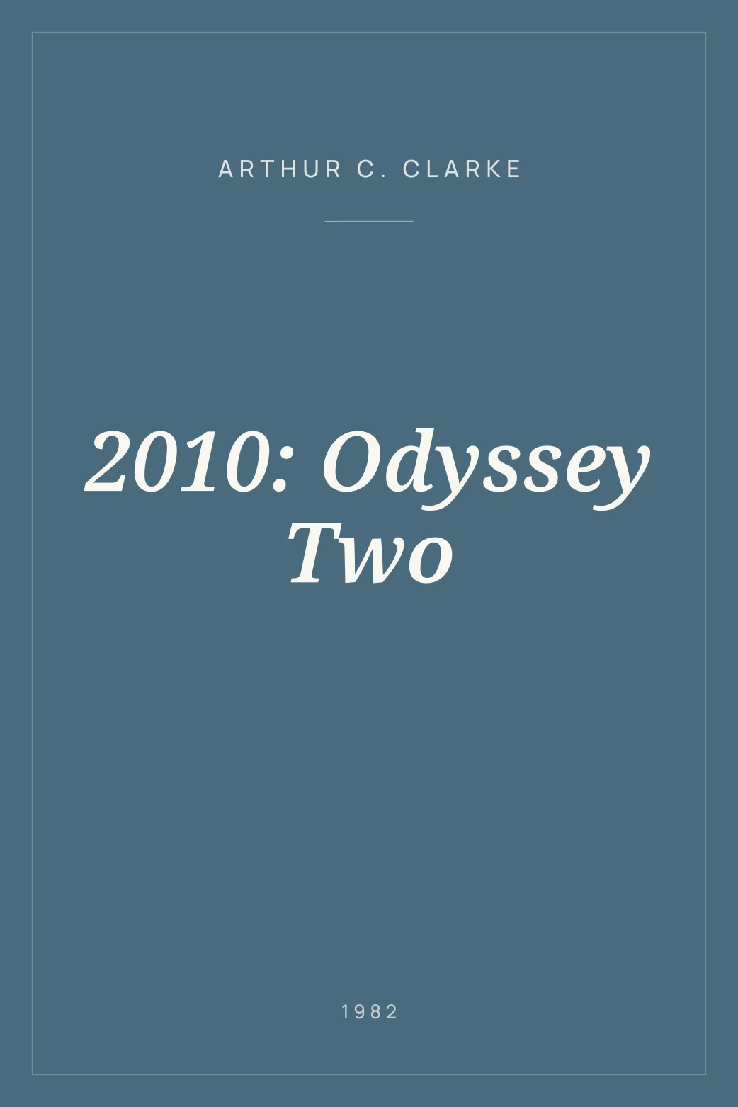 Portada de 2010: Odyssey Two
