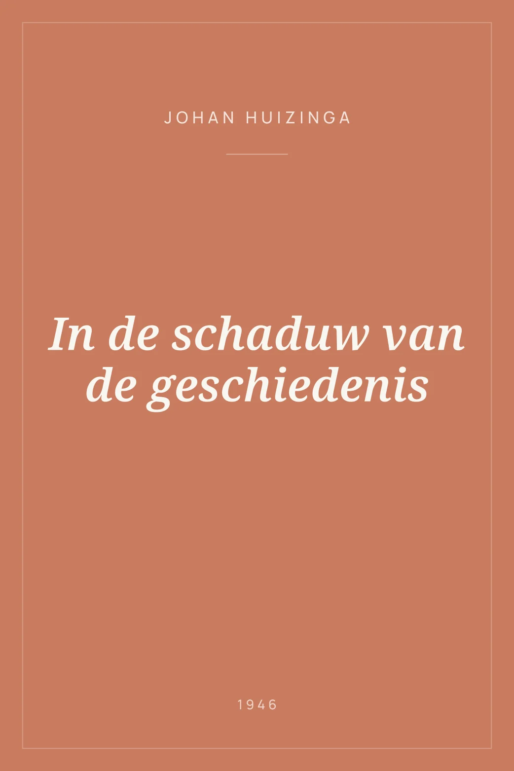 Portada de In de schaduw van de geschiedenis