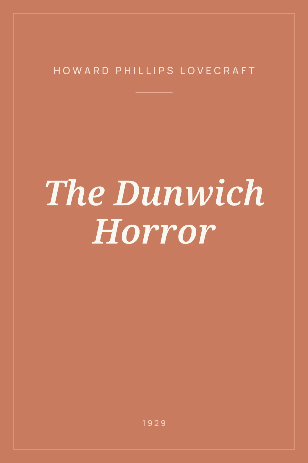 Portada de The Dunwich Horror