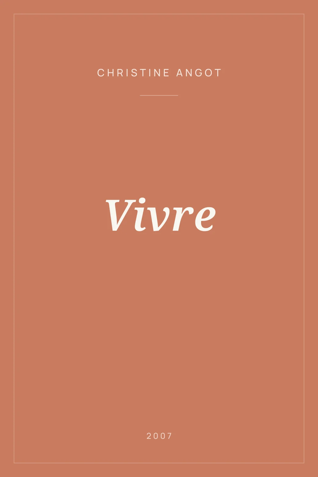 Portada de Vivre