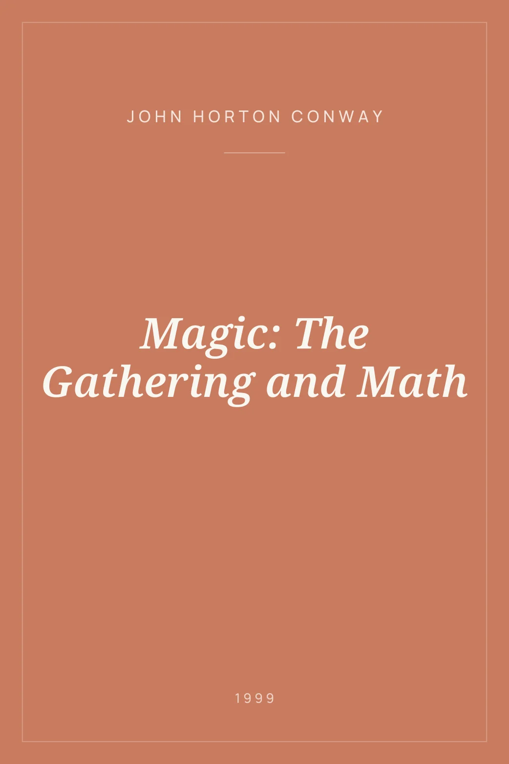 Portada de Magic: The Gathering and Math