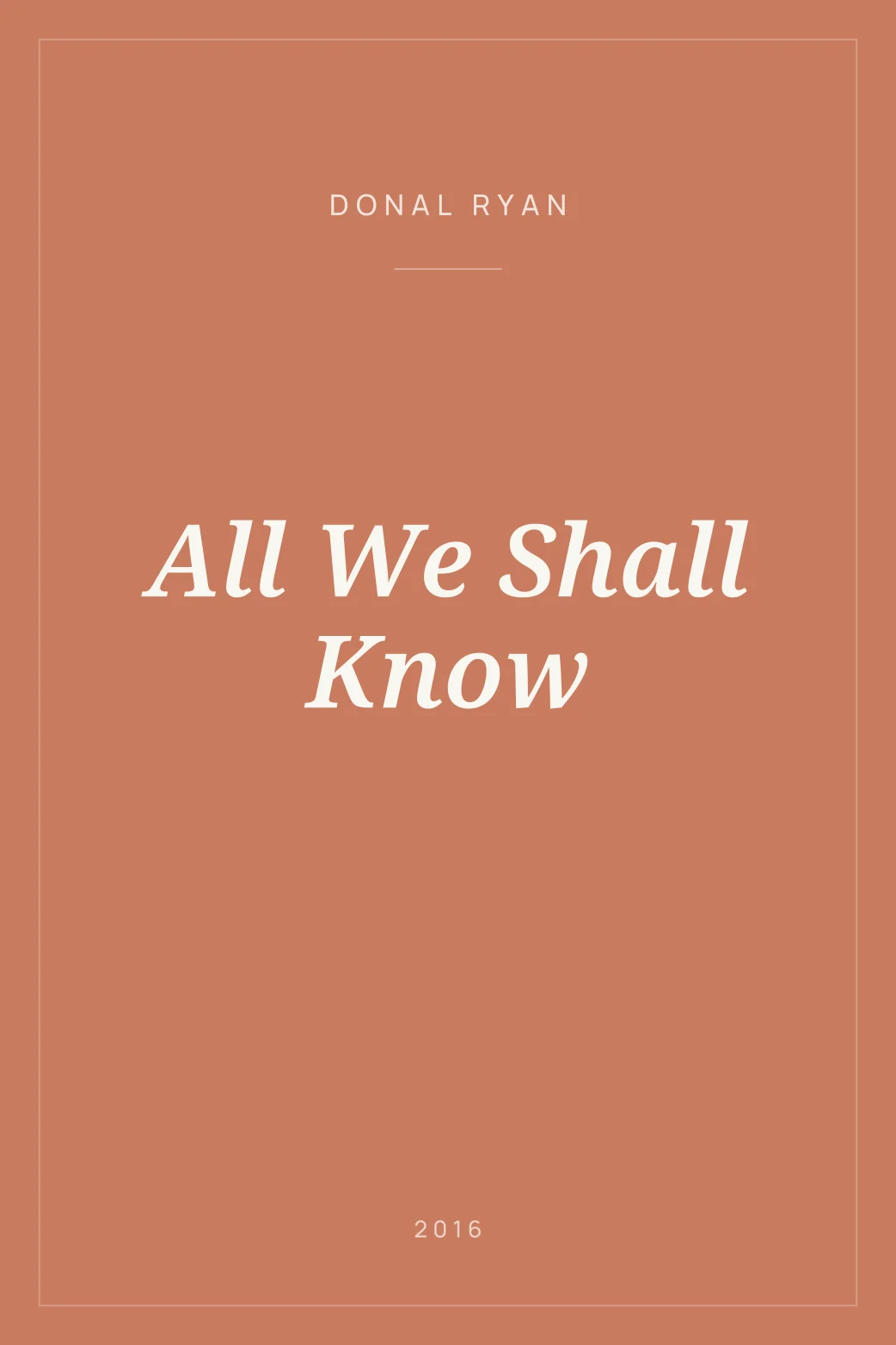 Portada de All We Shall Know
