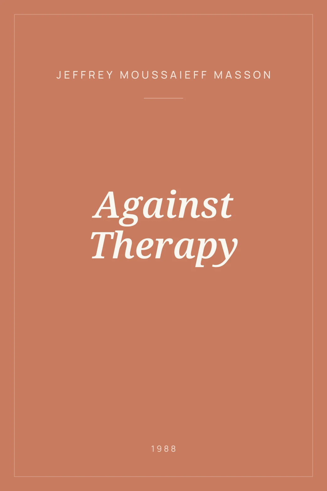 Portada de Against Therapy