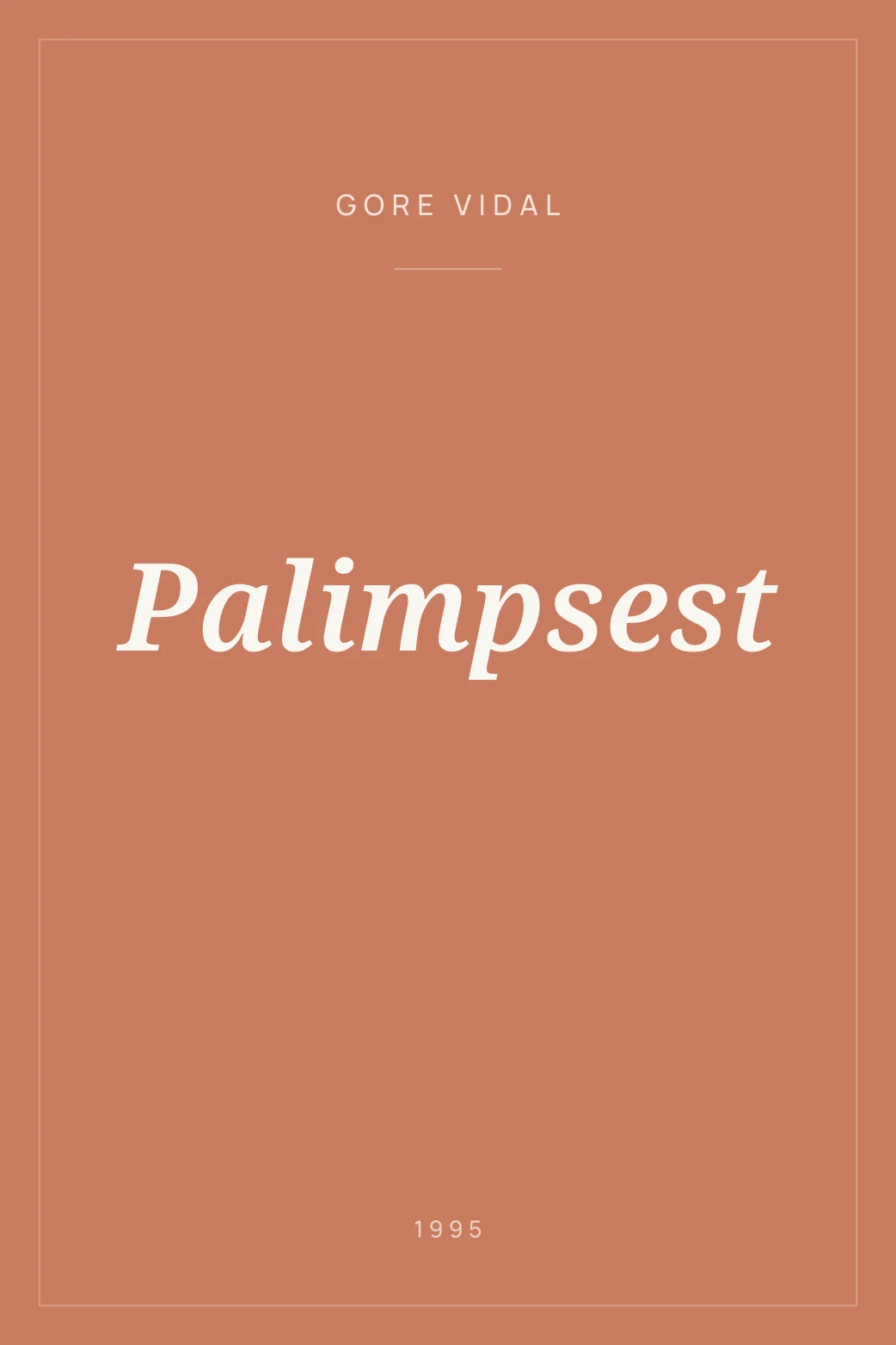 Portada de Palimpsest