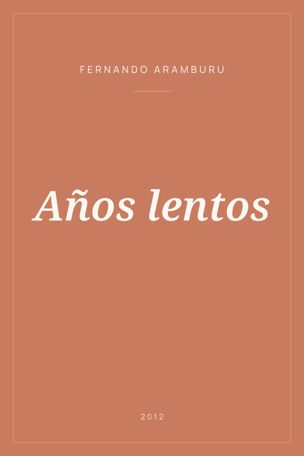 Portada de Años lentos