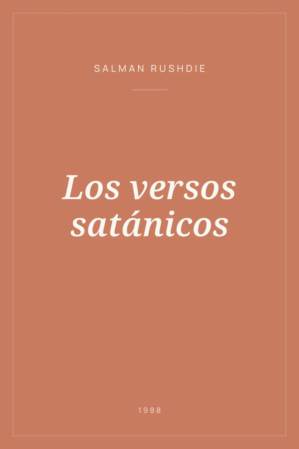 Portada de Los versos satánicos