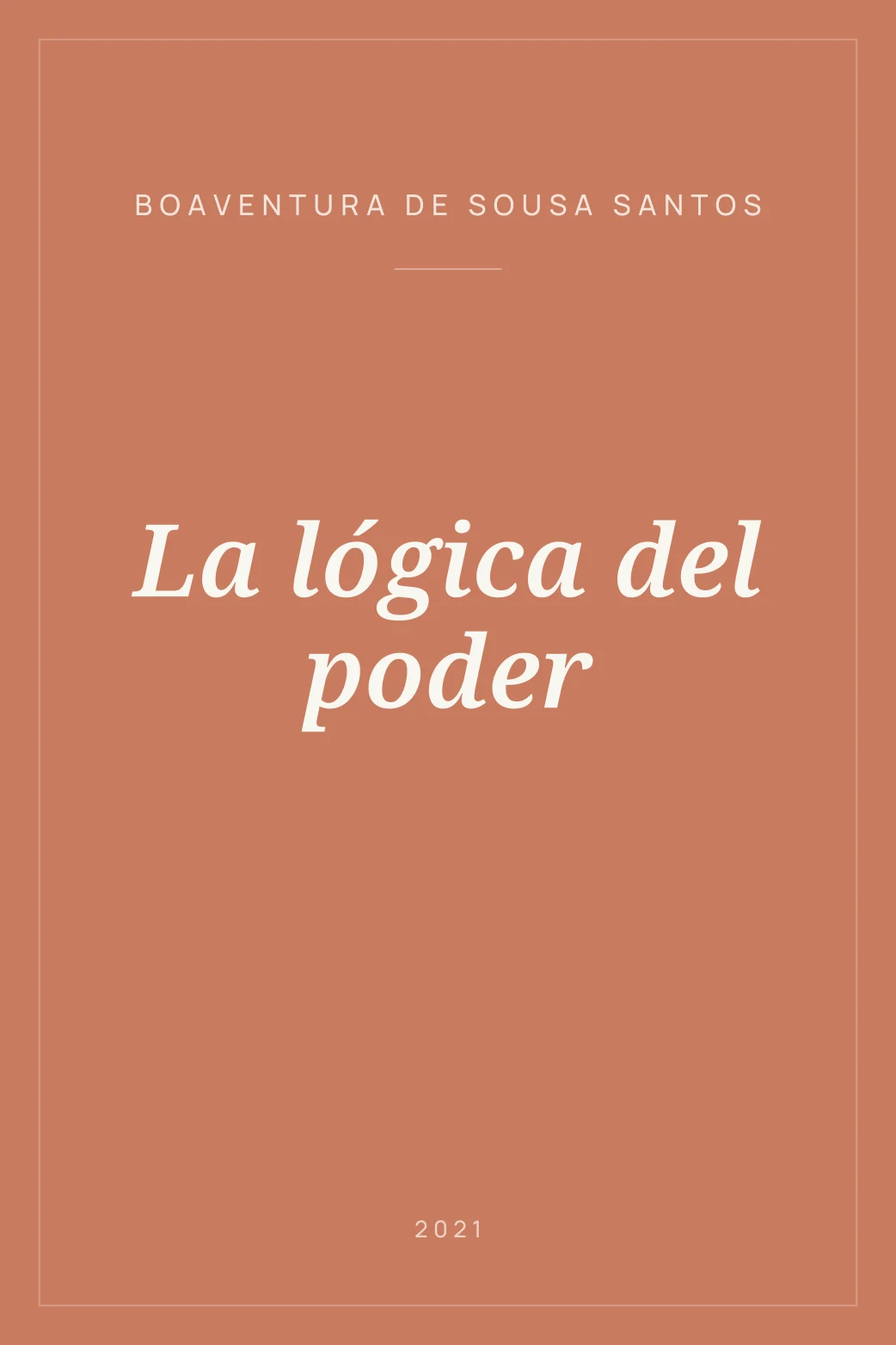 Portada de La lógica del poder